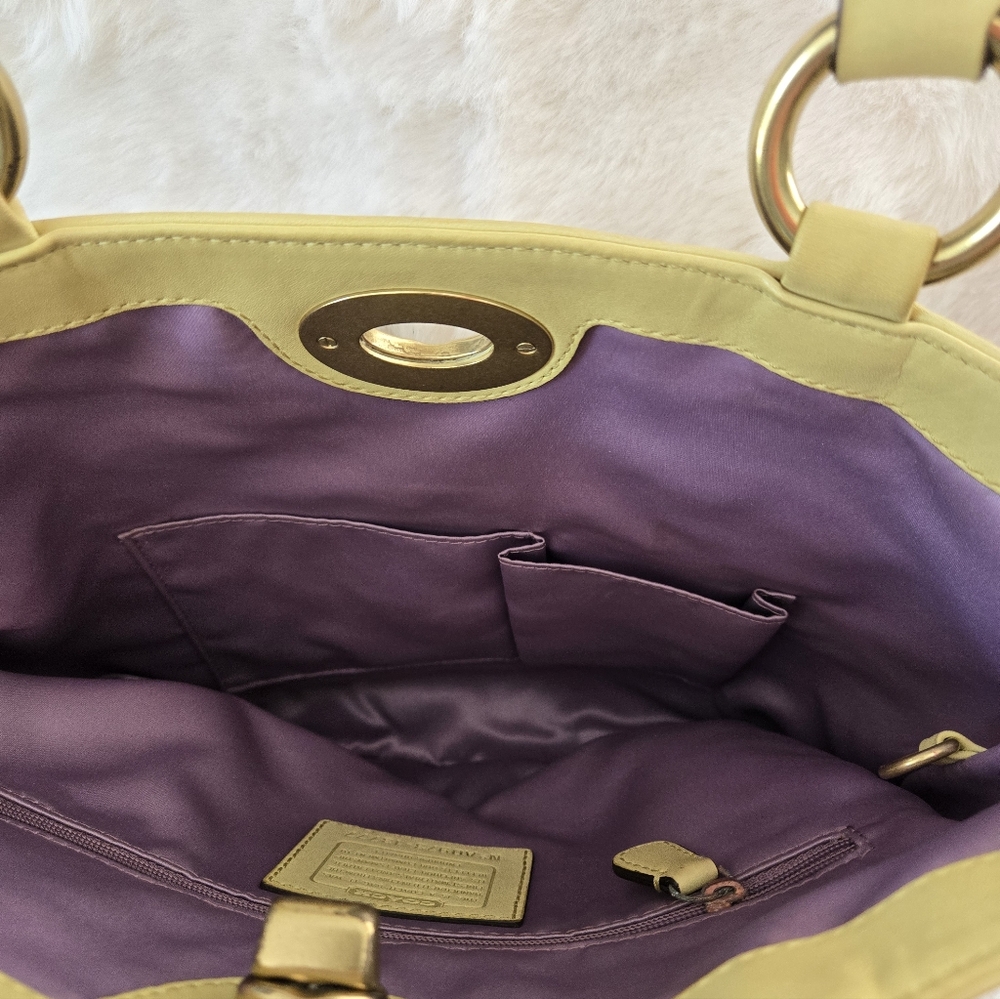 COACH Legacy Bonnie Cashin Canvas Turnlock Tote - Limited Edition - Picture 9 of 12